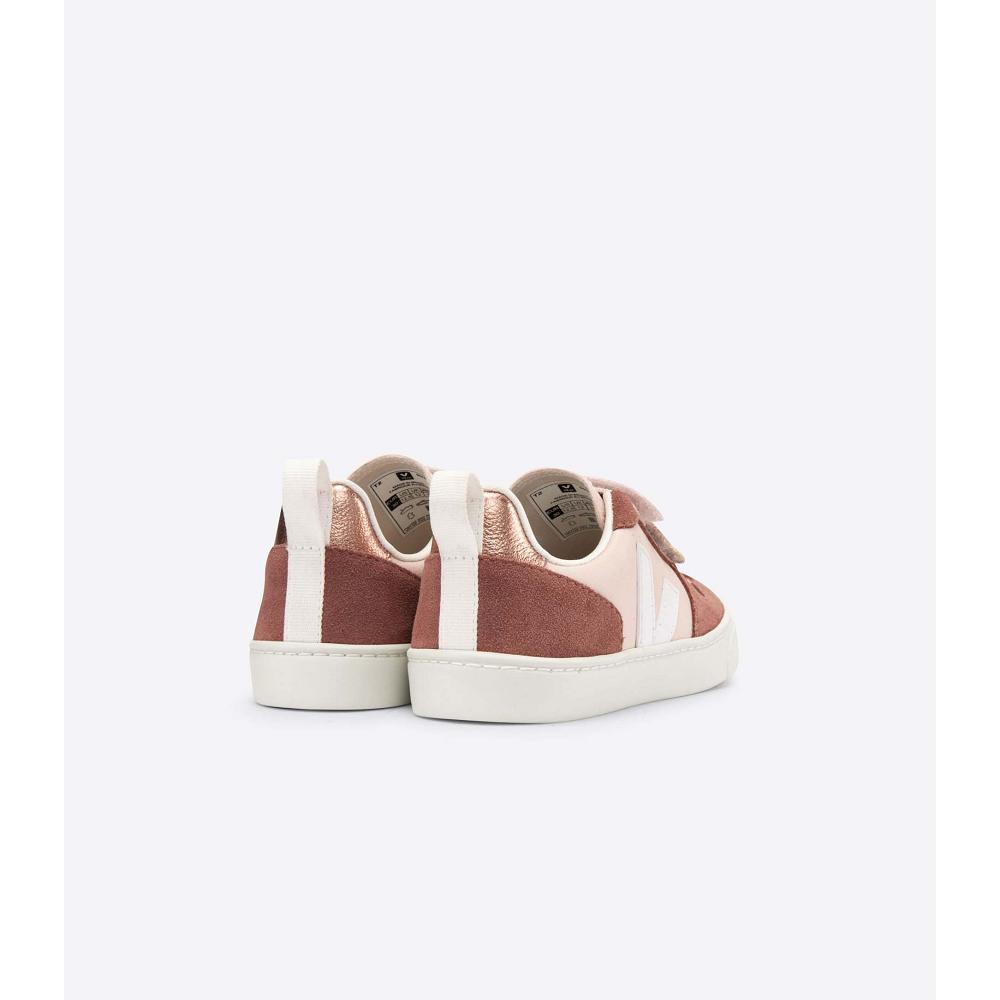 Brown Kids' Veja V-10 CHROMEFREE Sneakers | AU 854JPQ